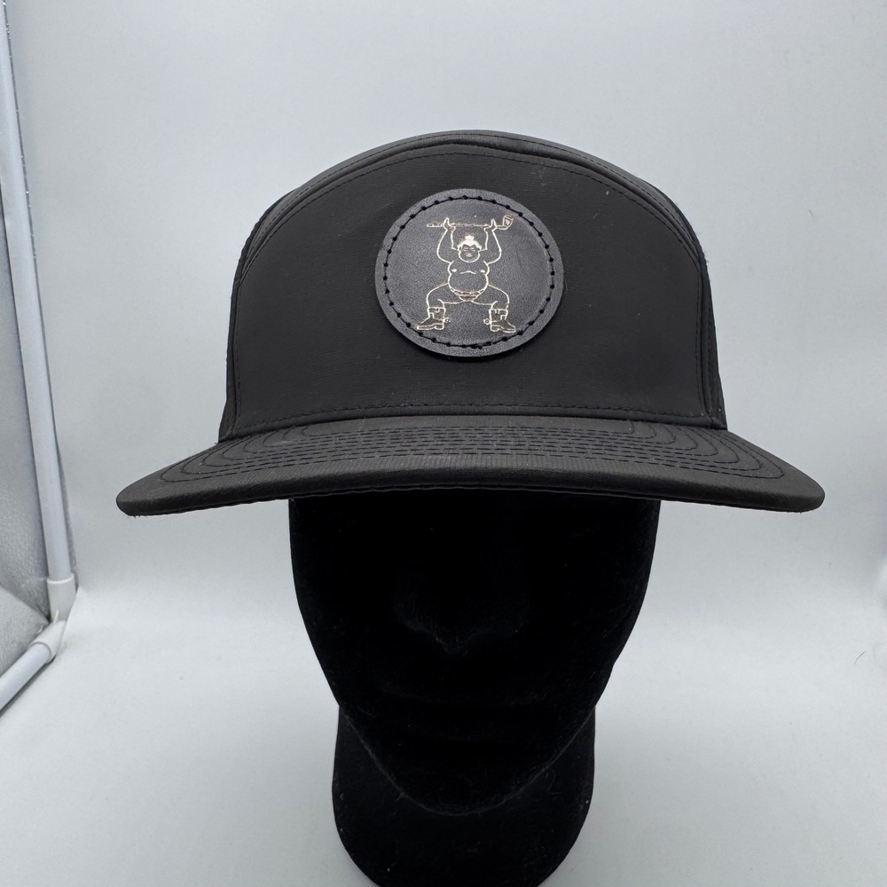 Osprey Zapped Black Performance Snapback Hat Sumo Leather Patch Perforated Cap